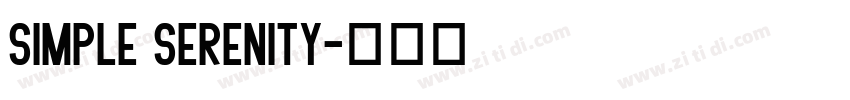 Simple Serenity字体转换